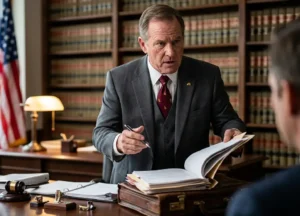 Can a Drug Possession Charge Be Dismissed in Texas? | Drug Possession Lawyer Guide 3 aggressive criminal defense attorney reviewing case files with clients in a fort bend county law office to fight drug possession charges.